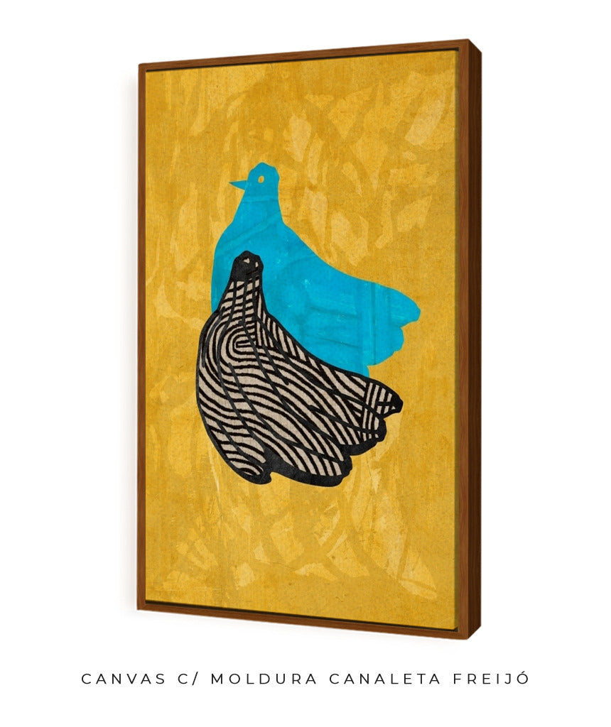 Quadro Decorativo Pássaro Banana