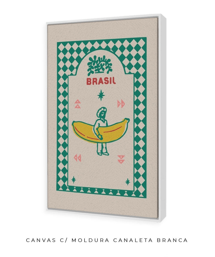 Quadro Decorativo Banana Brasil