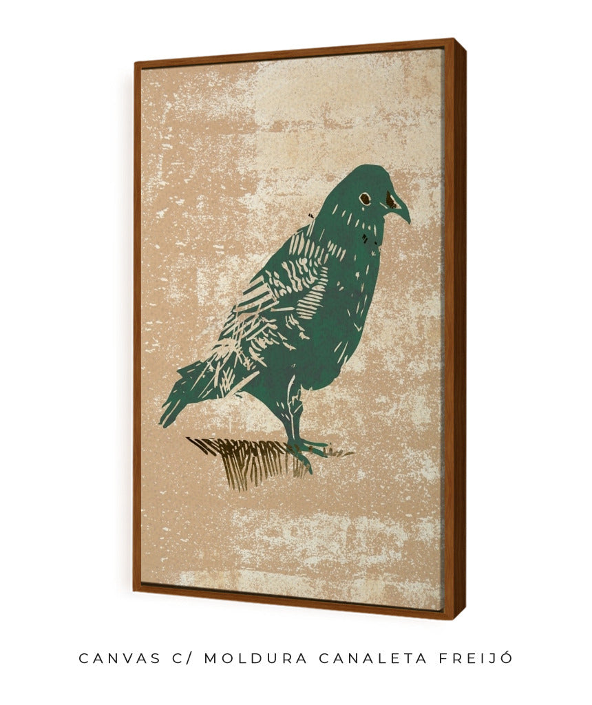 Quadro Decorativo Pássaro no chão