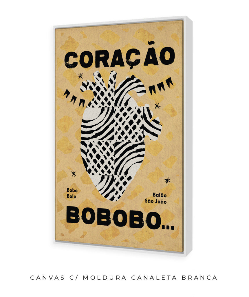 Quadro Decorativo Coração Bobo