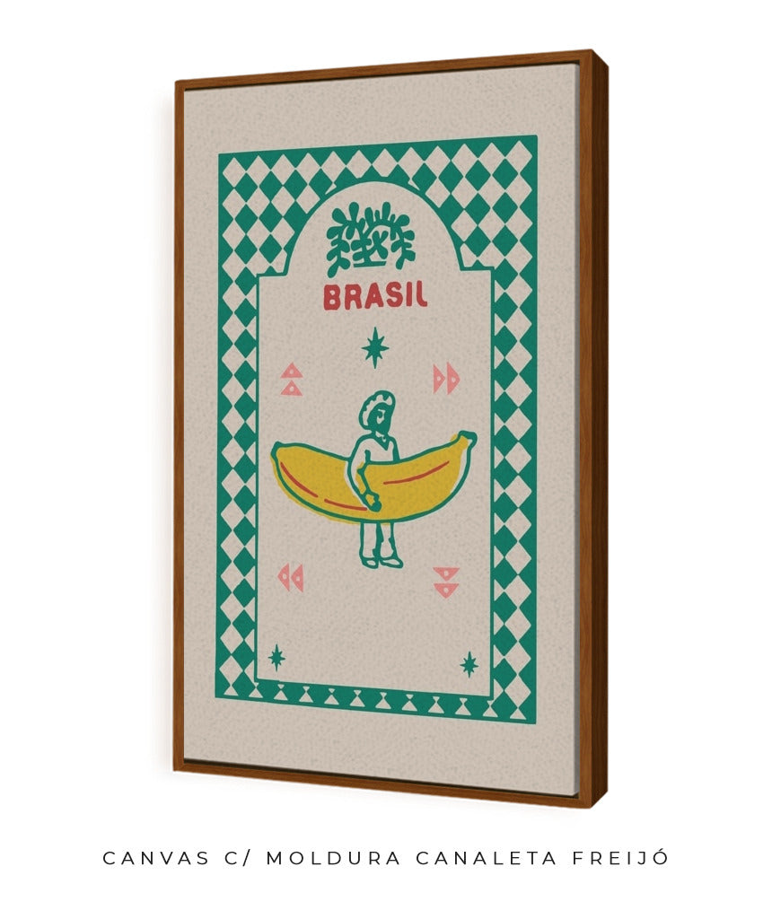 Quadro Decorativo Banana Brasil