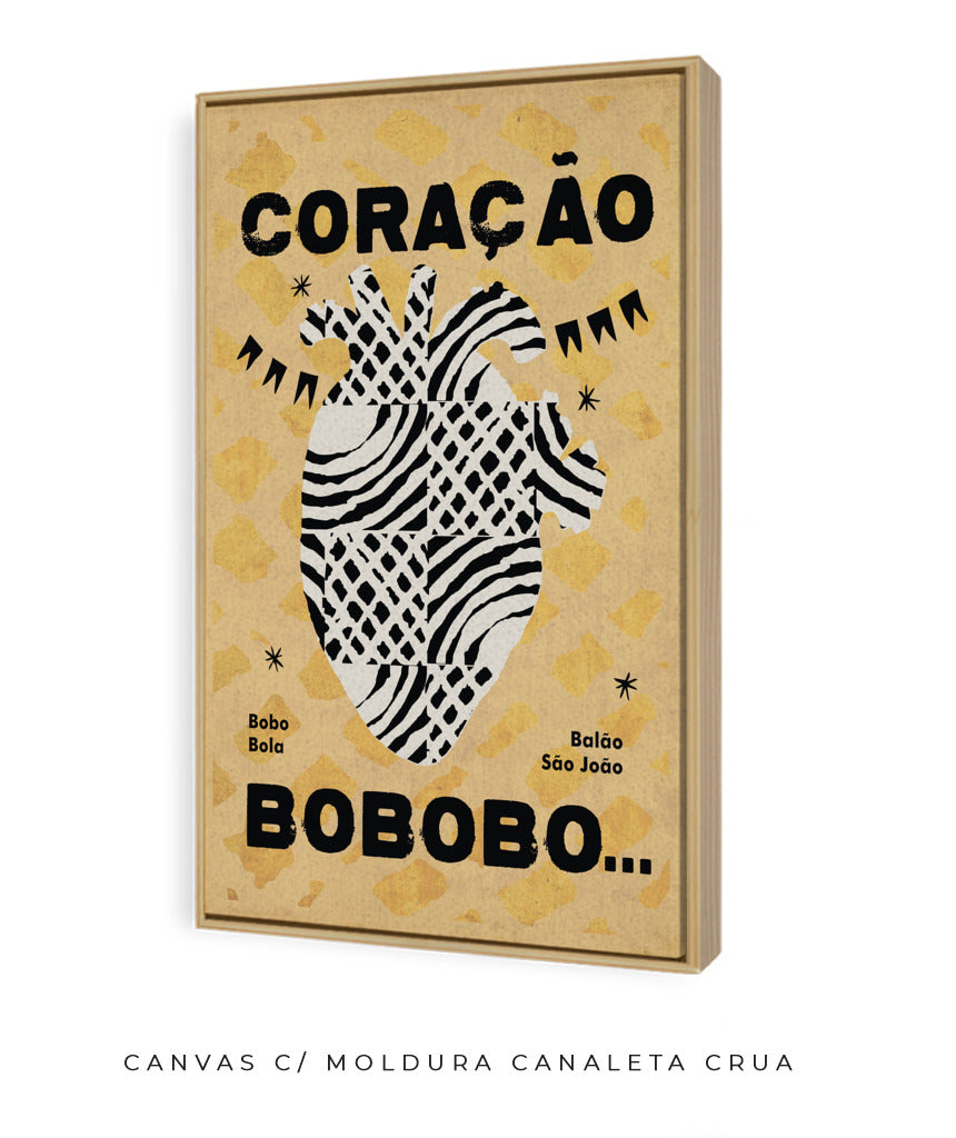 Quadro Decorativo Coração Bobo