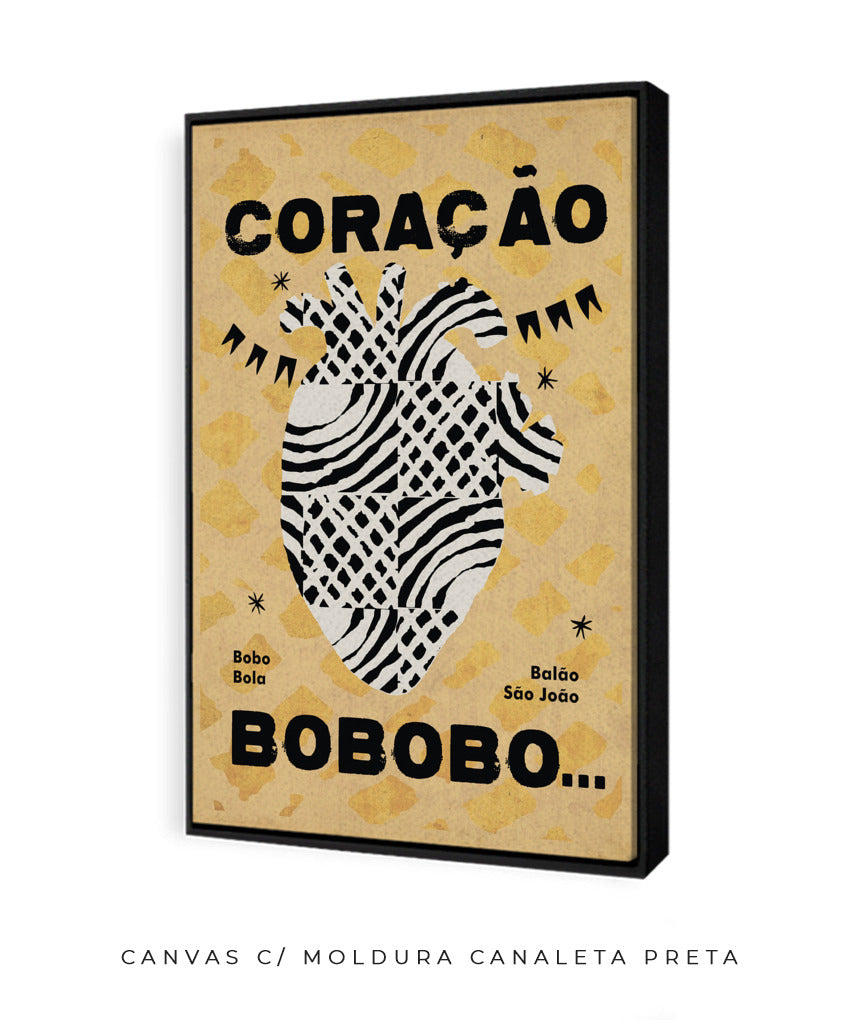 Quadro Decorativo Coração Bobo