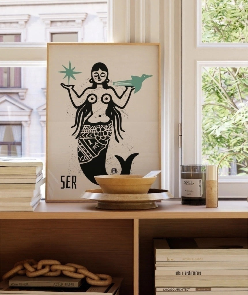 Quadro Decorativo Sereia