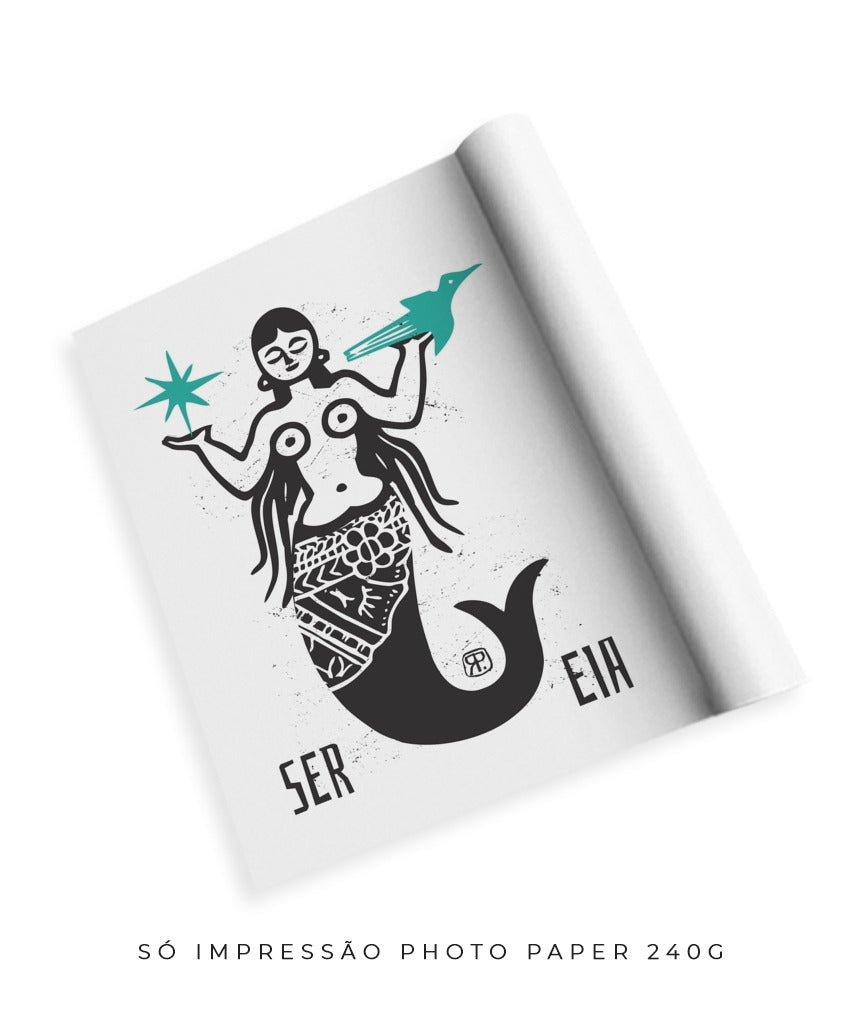 Quadro Decorativo Sereia