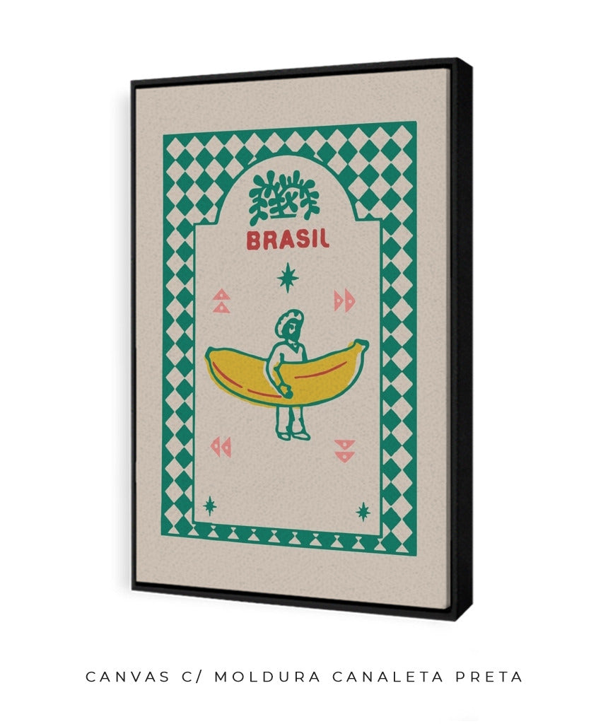 Quadro Decorativo Banana Brasil