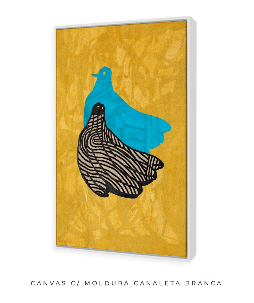 Quadro Decorativo Pássaro Banana