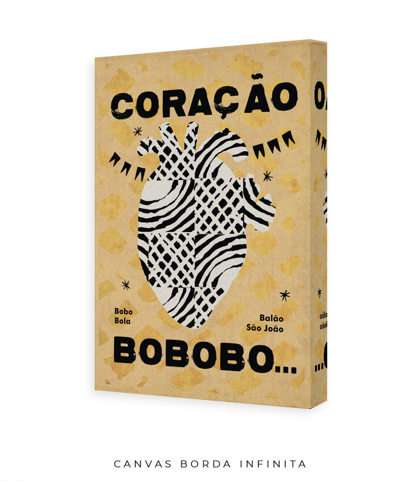 Quadro Decorativo Coração Bobo