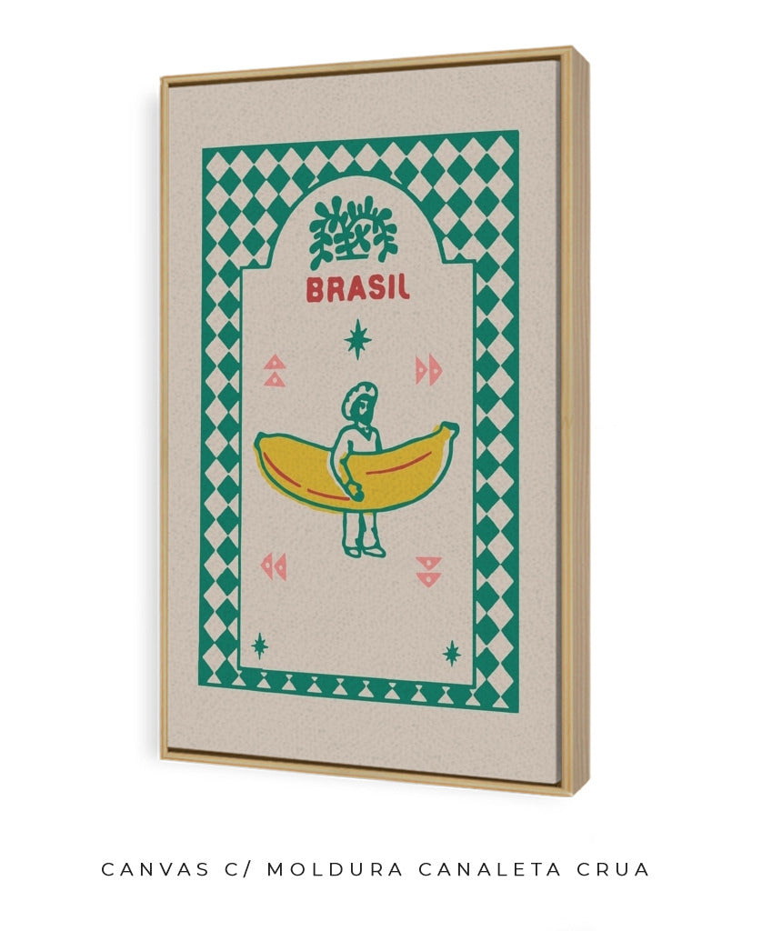 Quadro Decorativo Banana Brasil