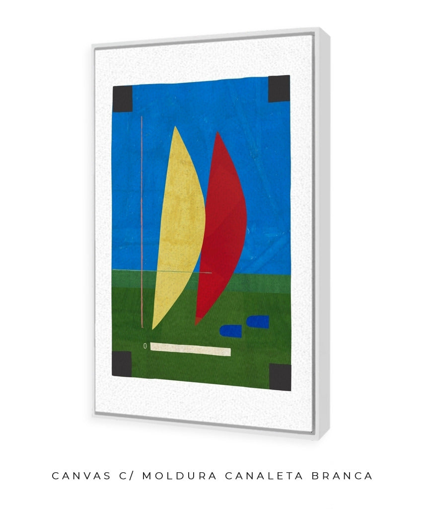 Quadro Decorativo Barcos Coloridos